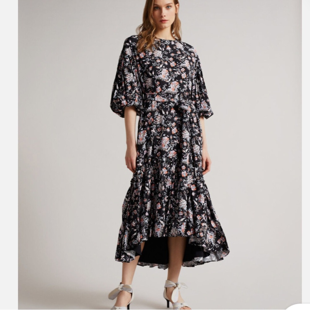 Ted Baker Floral Black Dress
